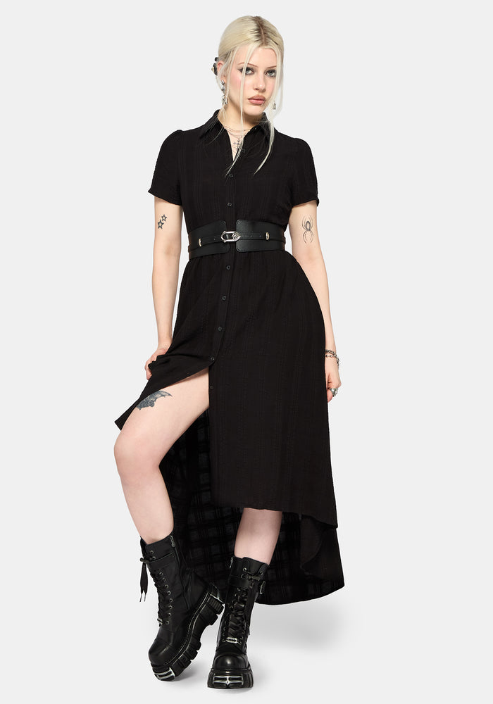 Nephra Tie Waist Midi Shirt Dress UK 6