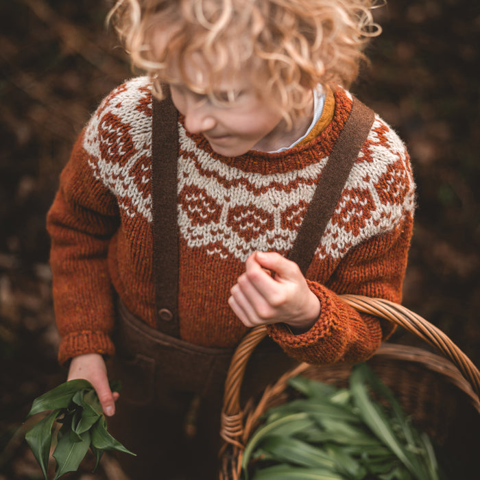 Norse Baby & Kids Sweater - Donegal Wool - Cinnamon