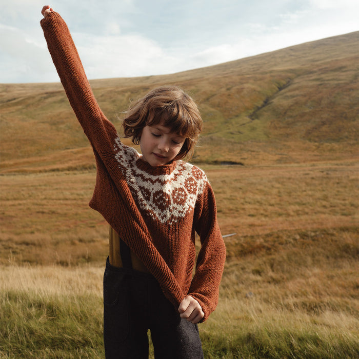 Norse Baby & Kids Sweater - Donegal Wool - Cinnamon