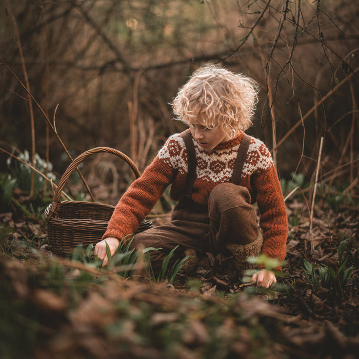 Norse Baby & Kids Sweater - Donegal Wool - Cinnamon