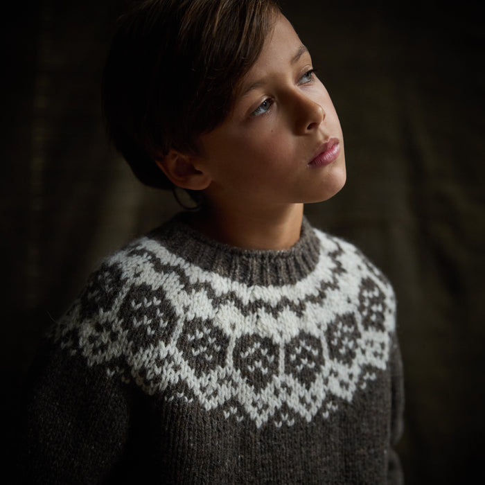 Norse Baby & Kids Sweater - Donegal Wool - Granite