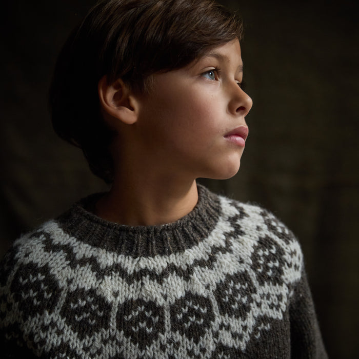 Norse Baby & Kids Sweater - Donegal Wool - Granite