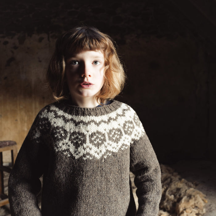 Norse Baby & Kids Sweater - Donegal Wool - Granite