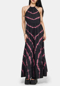 Noxielle Tie Dye Halter Neck Racer Maxi Dress