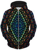 Oil Mosaic Unisex Zip-Up Hoodie Lucid Eye Studios Epic Hoodie
