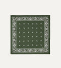 Olive Paisley Cotton-Silk Bandana