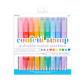 Ooly - Confetti Stamp Double-Ended Markers - Set of 9