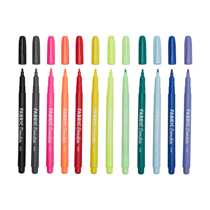 Ooly - Fabric Doodlers Markers - Set of 12