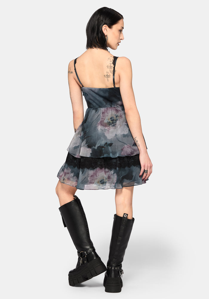Ophelie Chiffon Lace Cami Mini Dress