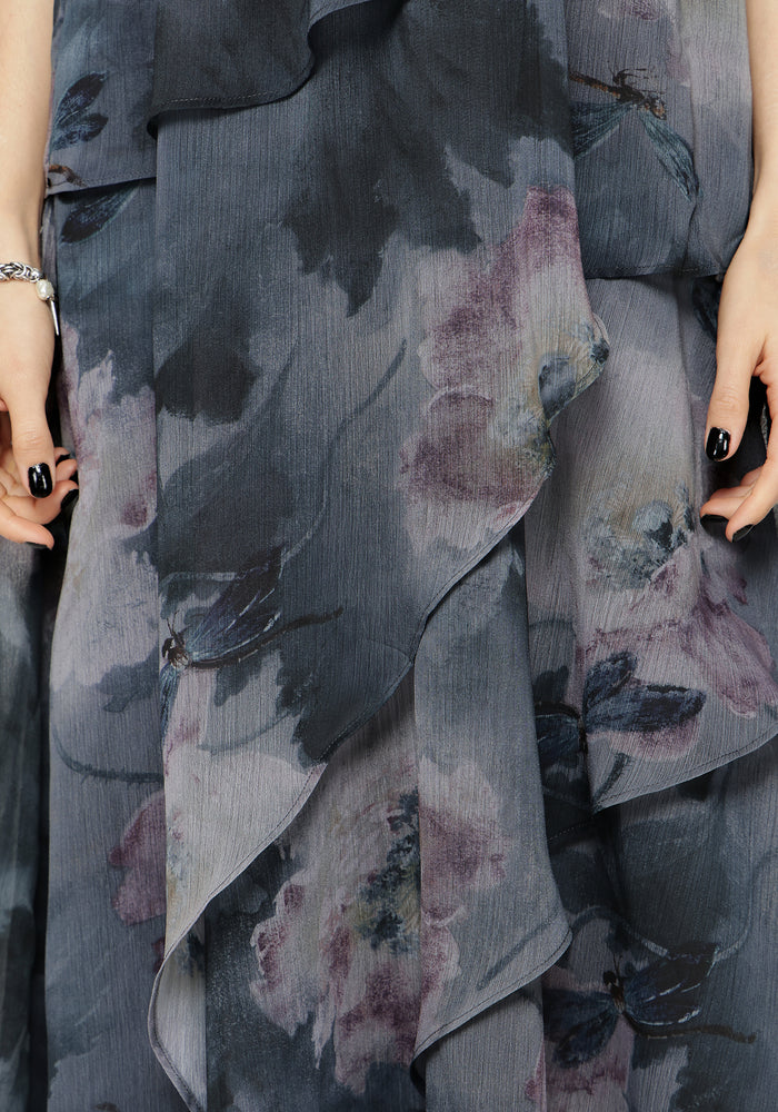 Ophelie Chiffon Tiered Maxi Dress