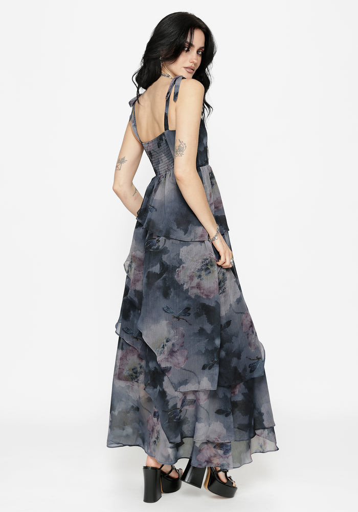 Ophelie Chiffon Tiered Maxi Dress