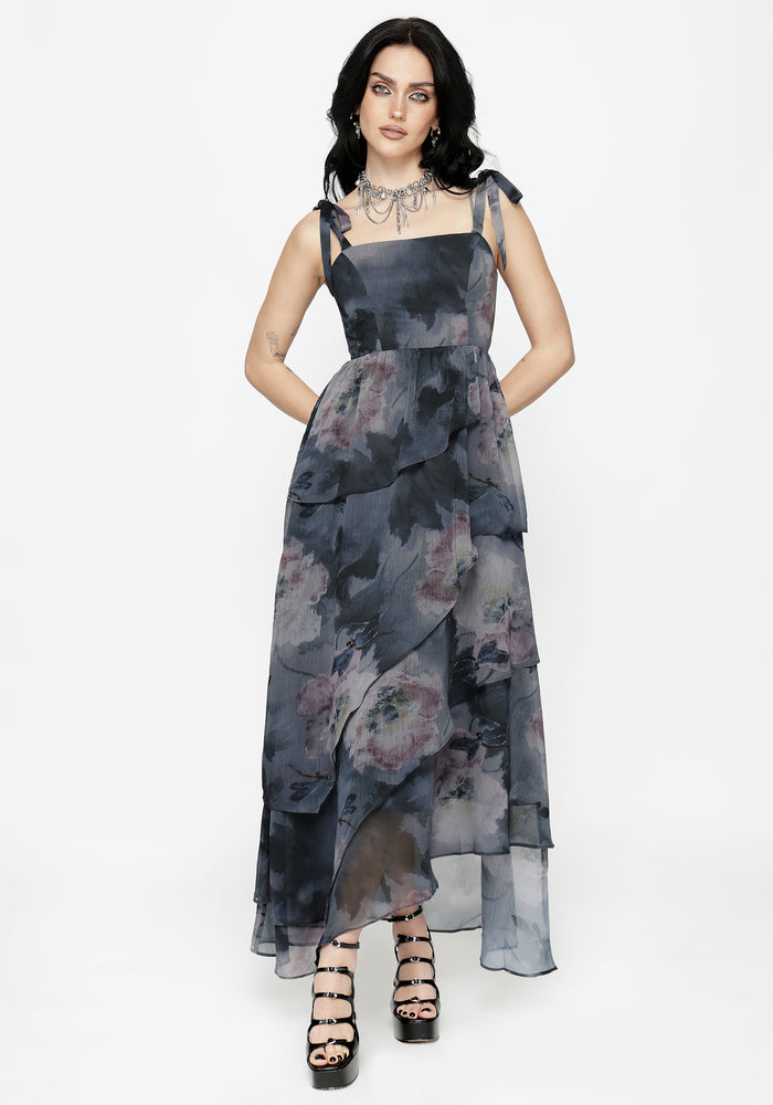Ophelie Chiffon Tiered Maxi Dress