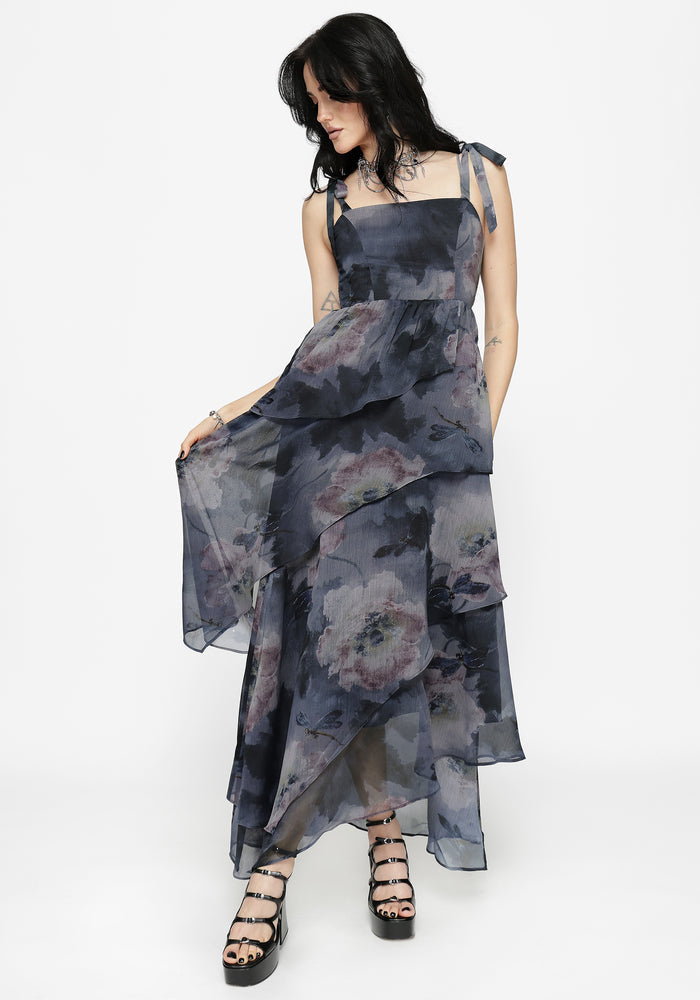 Ophelie Chiffon Tiered Maxi Dress