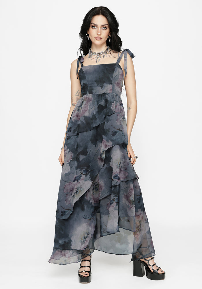 Ophelie Chiffon Tiered Maxi Dress