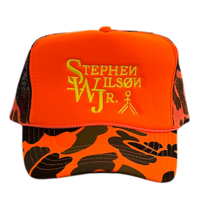 Orange Camo Trucker Hat