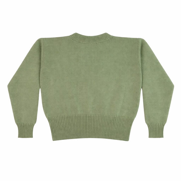 Organic Wool   | Cardigan-  Peppermint Green    | - Mojopanda Organic  Store