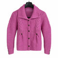 Organic Wool  |   Cardigan   | Mauve Pink - Mojopanda Organic  Store
