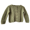 Organic Wool | Cardigan | Olive Green | Size- 18 Month - Mojopanda Organic  Store