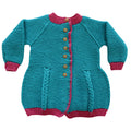 Organic Wool  |  Frock   | Easter Blue &, Pink - Mojopanda Organic  Store