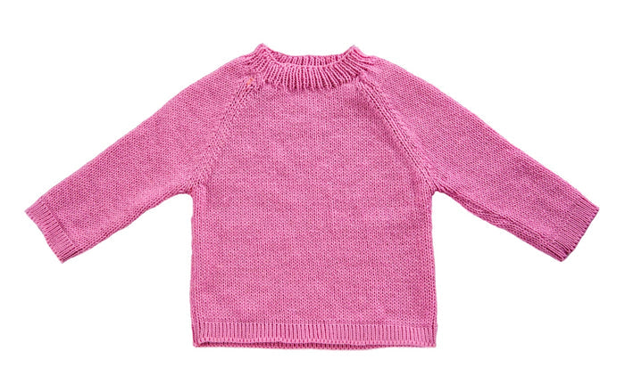 Organic  Wool  | Pullover  | Classic Rose| Size-6 Years - Mojopanda Organic  Store