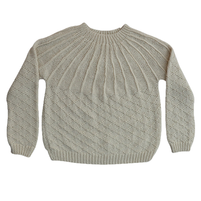 Organic Wool  | Pullover |   Ivory - Mojopanda Organic  Store