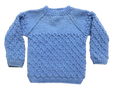 Organic Wool |  Pullover Red Alert |  Wild Blue /  Red Alert |size-3 years - Mojopanda Organic  Store