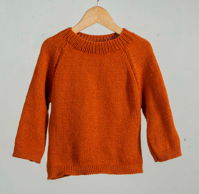 Organic Wool | Pullover |Tomato Cream | Size-5 years - Mojopanda Organic  Store