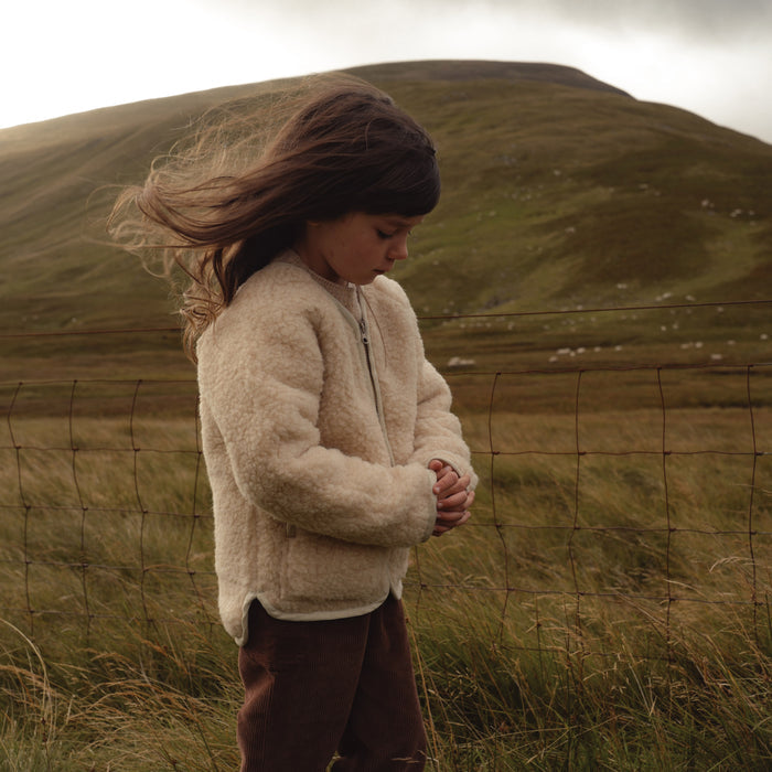 Oribi Baby & Kids Jacket - Wool Teddy Fleece - Oatmeal