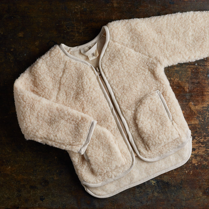 Oribi Baby & Kids Jacket - Wool Teddy Fleece - Oatmeal