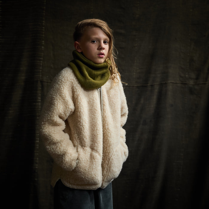 Oribi Baby & Kids Jacket - Wool Teddy Fleece - Oatmeal