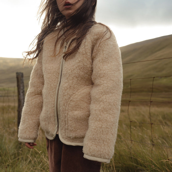 Oribi Baby & Kids Jacket - Wool Teddy Fleece - Oatmeal