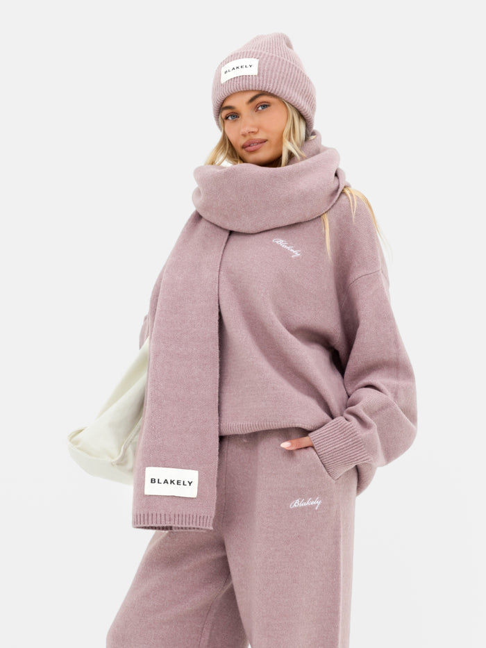 Oversized Knitted Jumper - Dusty Pink