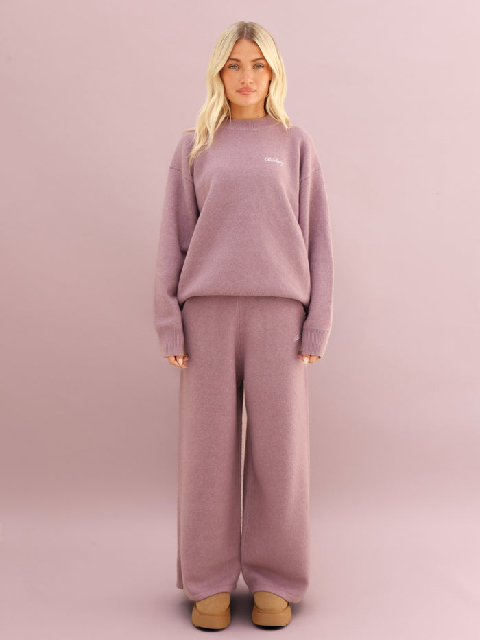 Oversized Knitted Jumper - Dusty Pink