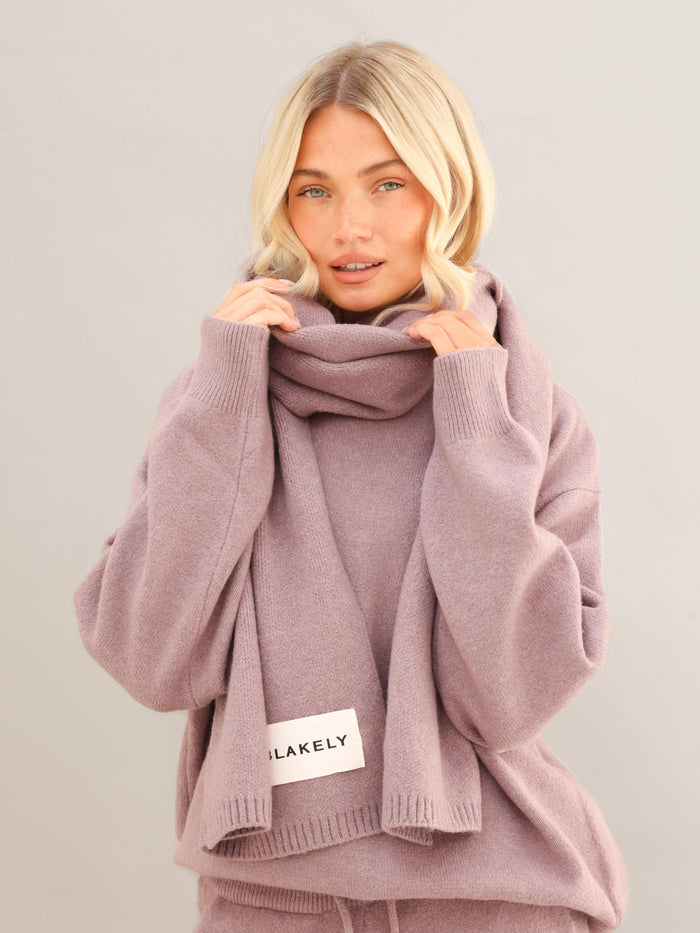 Oversized Knitted Jumper - Dusty Pink