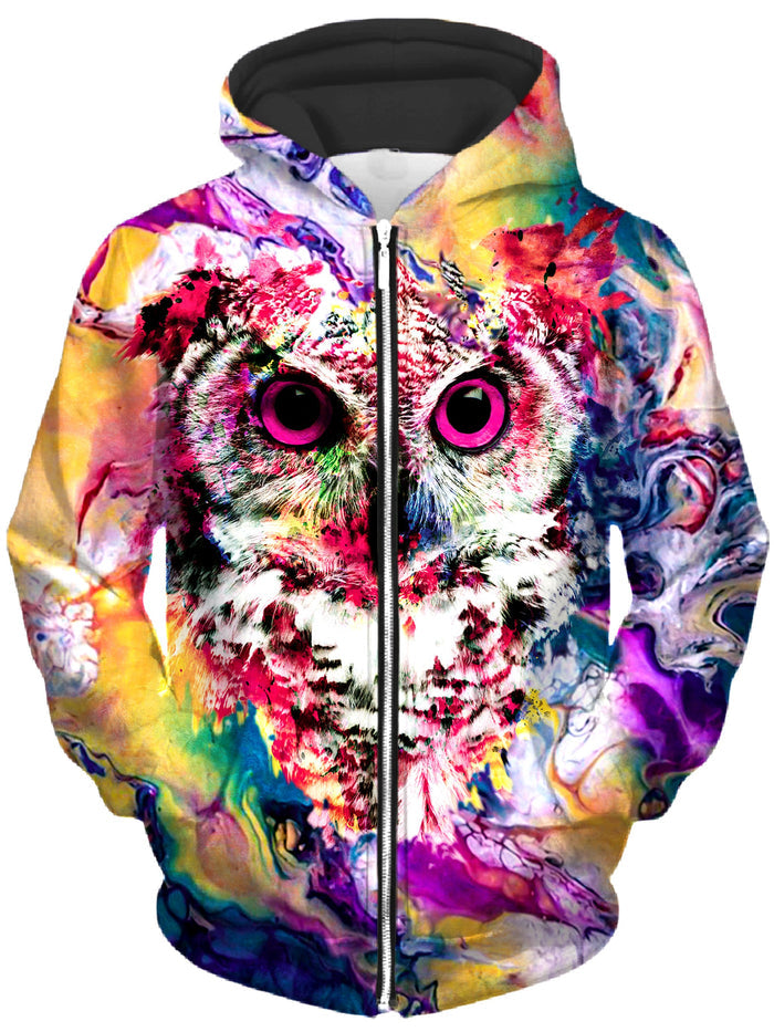 Owl Unisex Zip-Up Hoodie Riza Peker Epic Hoodie