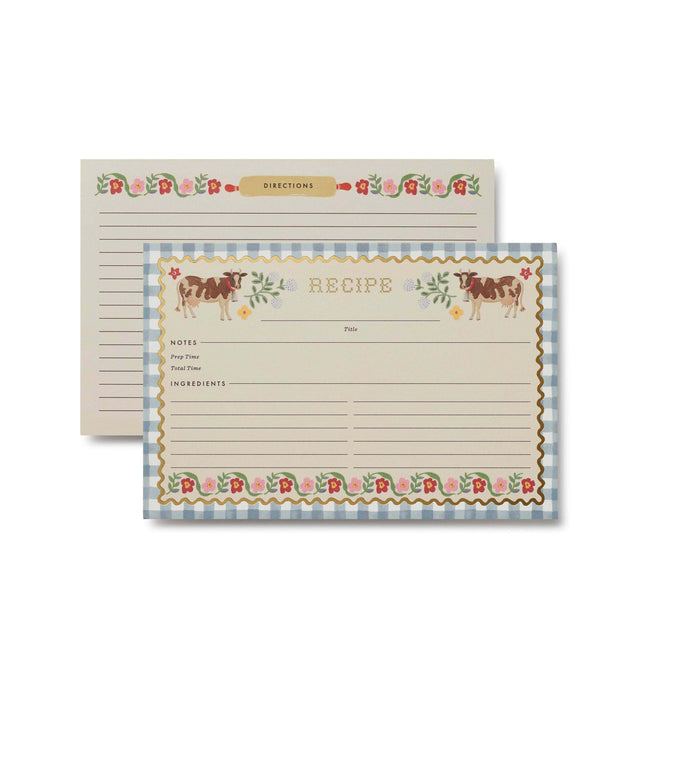 Pack of 12 Home Sweet Home Recipe Cards Rifle Paper Co.