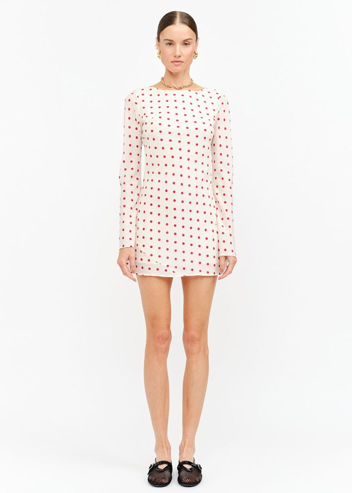 Palermo Polka Dot Mini Dress - Cream