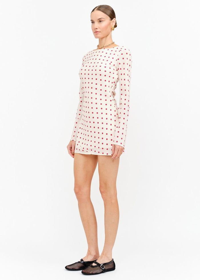 Palermo Polka Dot Mini Dress - Cream