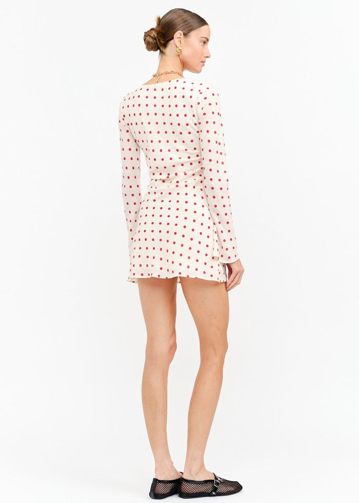 Palermo Polka Dot Mini Dress - Cream