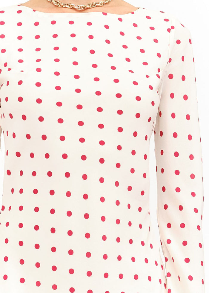 Palermo Polka Dot Mini Dress - Cream