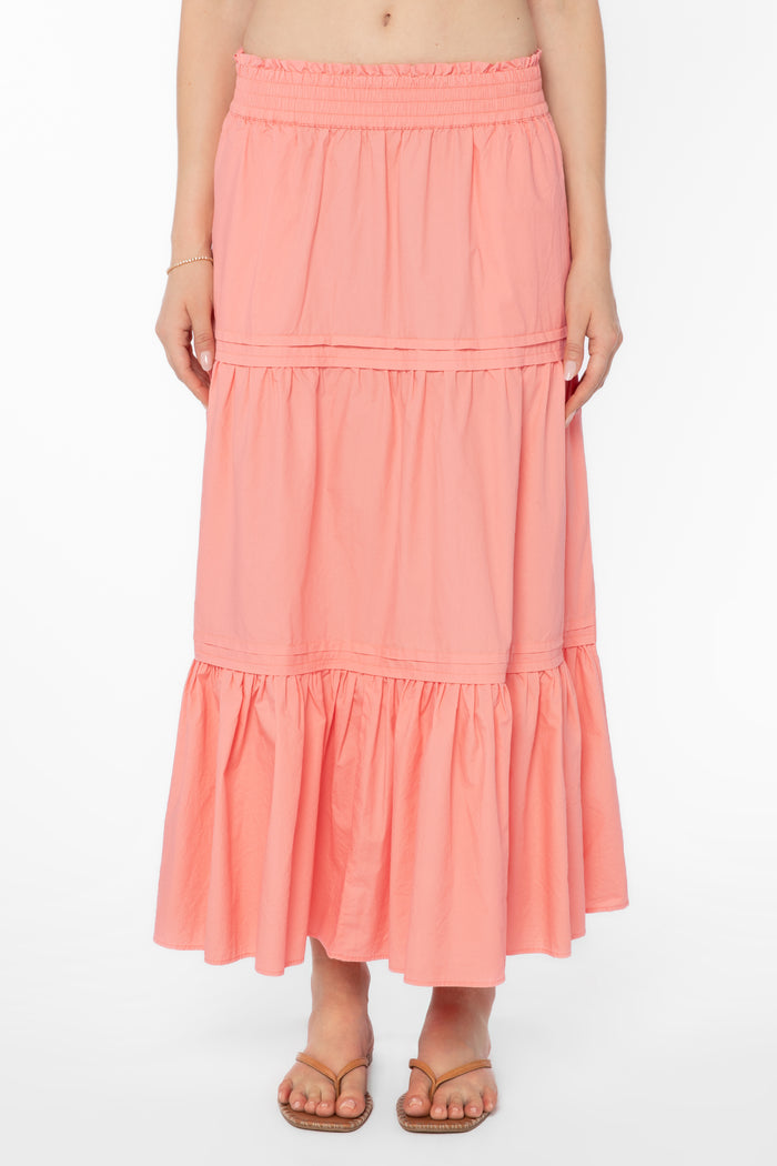 Pauline Coral Skirt - Bottoms - Velvet Heart Clothing