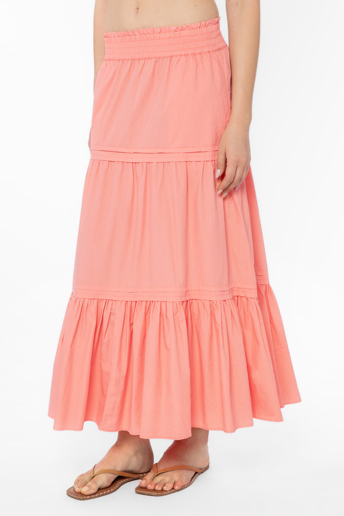 Pauline Coral Skirt - Bottoms - Velvet Heart Clothing