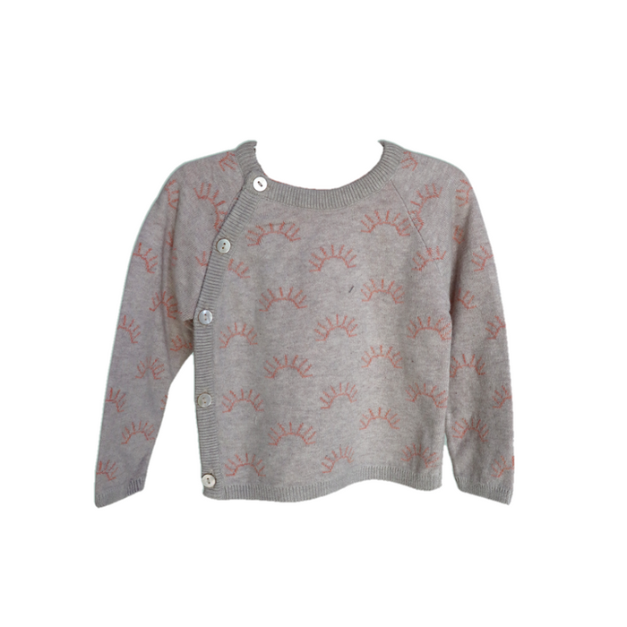Peach Sunrise Angrakha Sweater for Baby I 100% Organic Cotton - Mojopanda Organic  Store