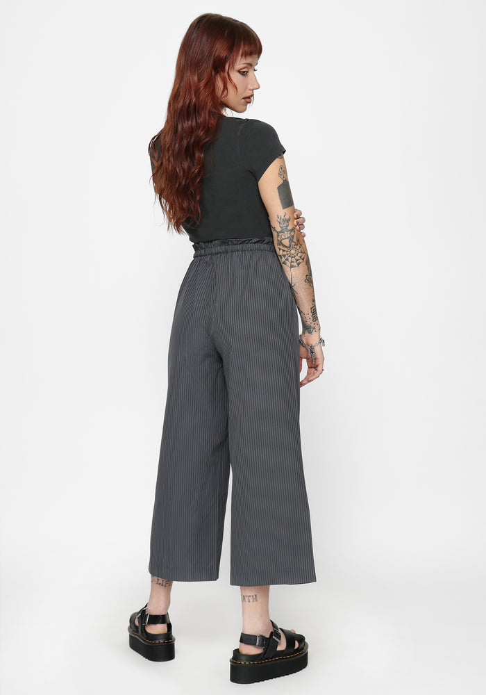 Penny Charcoal Stripe Culotte