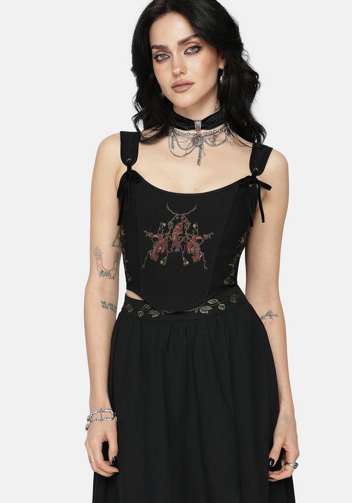 Phoenix Embroidered Corset Top