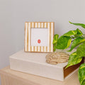 Photo Frame - Bone Inlay Natural Stripe (Pk/04) Audrey's Home & Gift