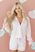 Pink Bow Pajama Short Set