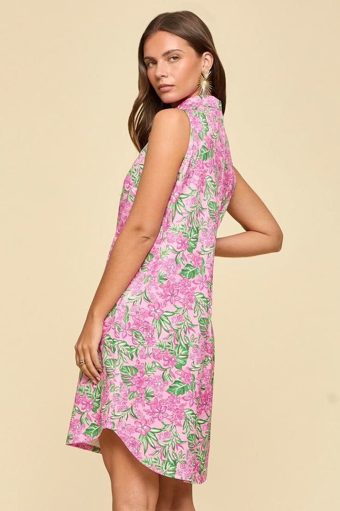 Pink Harbor Sleeveless A-Line Dress