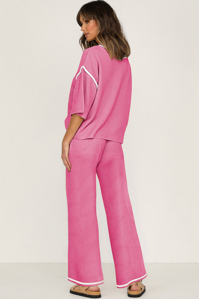 Pink Knit Sweater Set
