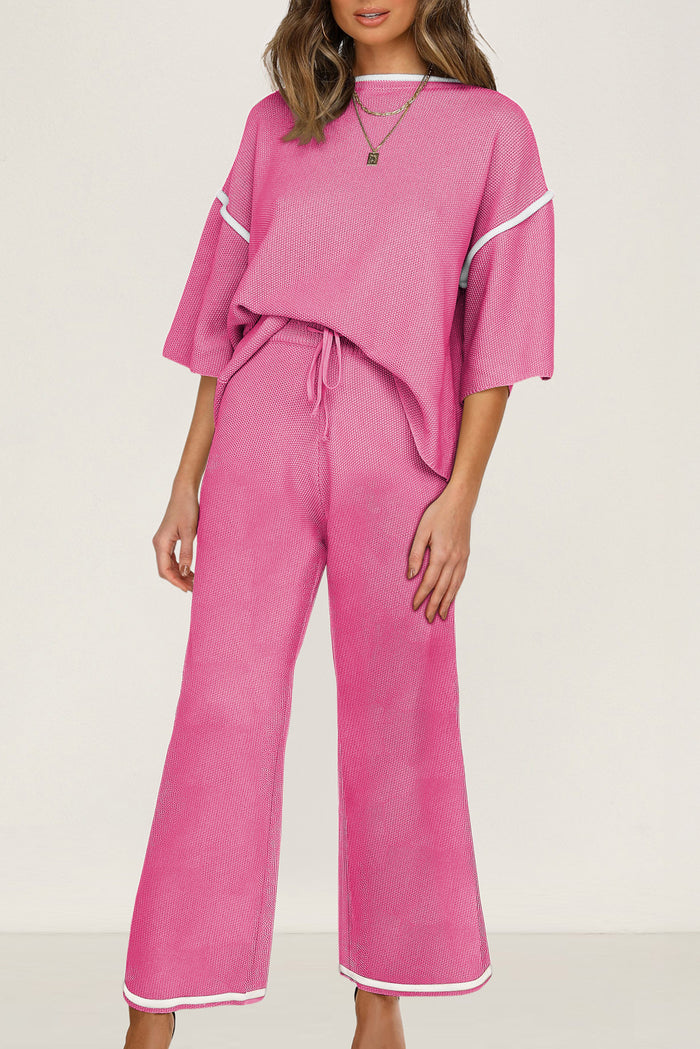Pink Knit Sweater Set